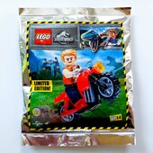 Lego Jurassic world "Owen grady and red motorbike" (122114). Оригінал.