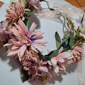Вінок обруч головной убор с цветами, аксессуар для волос