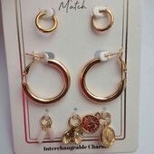 Набір сережок "Mix&Match" 2 пари сережок + 3 пари підвісок