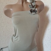 Кофточка Топ через одне плече мокко S. (нюанс) Нарядний топ. 3512