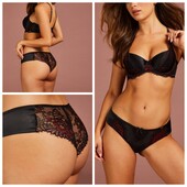 Hunkemoller noir! Жіночі труси із мережива і сатину 2Хл розмір caviar! Лот 441