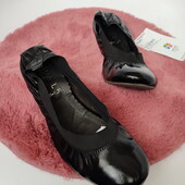 Лаковые балетки из натуральной кожи черные — Chanel Франция 38-39р.