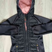 Barbour  лёгкая спортивная куртка с капюшоном цвет синий на девочку рост 128/ 134 