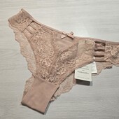 Hunkemoller! Мереживні жіночі труси з додатковими резинками з боків М розмір pale mauve! Лот 750