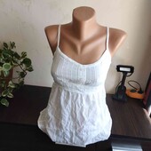 ✓Базовая белая коттоновая майка 