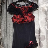 Шикарный комплект пеньюар и трусики)))размер 85д/40/42 Ann Summers
