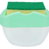 Дозатор для миючого засобу Soap pump sponge caddy бірюзовий - диспенсер для кухні