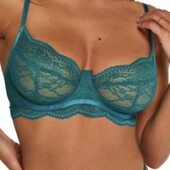Hunkemoller! Мереживний жіночий бюстгальтер на кісточках 75В deep lake! Лот 878