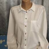 Блузка из батиста белого цвета на женщину XL/XXL,см.замеры
