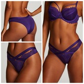 Hunkemoller! Стильні жіночі труси з мереживом S розмір violet indigo! Лот 332