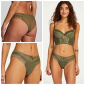 Hunkemoller! Мереживні жіночі труси з попкою із сіточки 2Хл розмір four leaf clover! Лот 905