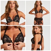 Hunkemoller! Жіночий бюстгальтер з застібкою спереду і гарною спинкою 75Д caviar! Лот 68