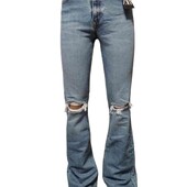Zara,фирменные ,трендовые джинсы с высокой посадкой