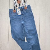Джинси з підтяжками Slim Fit Lupilu, 4-5р / 110см. З біркою!