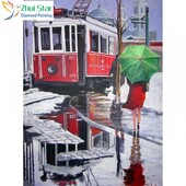 Мозаїка алмазна Дощовий день, картина стразами. Глянцева. 25*30 см