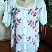 Красивая батистовая рубашка, машинное шитье, Milestone, Англия, размер-L-XL