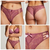 Hunkemoller! Мереживні жіночі труси з додатковими резинками 2Xs розмір grape nectar! Лот 106