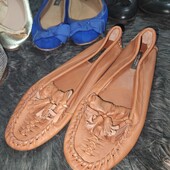 Zara 40p шкіряні мокасини лофери