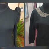 В камнях свитер джемпер ZARA , блузка, свитер тм Buser с бисером