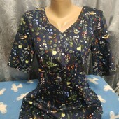 Платье из сатина(новое,но без бирки) на женщину M/L,см.замеры