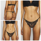 Hunkemoller! Мереживні жіночі труси, стрінги Хл розмір caviar! Лот 41