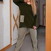 Стильный комбинированный костюм р.50/52. Последний!