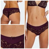 Hunkemoller! Елешантні мереживні жіночі труси Хл розмір potent purple! Лот 506