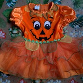 Карнавальне плаття гарбуз хелловіїн halloween hallow screan 18 - 24 місяці 1 - 2 роки сукня