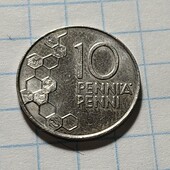 Монета Фінляндії 10 пенні 1991