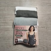 Есмара! Трикотажна жіноча майка в рубчик з мереживом 40/42 євро 46/48 наш 3 шт! Лот 401
