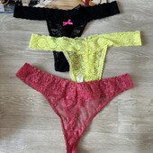 Красивые кружевные трусы стринги 3 пары
