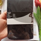 Чорні капронові колготки в леопардовий принт розмір S/M, L/XL