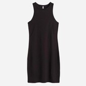 базовое платье в рубчик H&M p.L