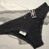 Hunkemoller! Трикотажні жіночі труси з мереживним оздобленням Хл розмір 3 шт! Лот 65
