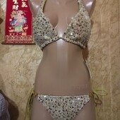 ❤️Не реально красивый!!!! Брендовый весь с пайетками золотыми купальник новый❤️Англия.