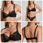 Hunkemoller! Неймовірний жіночий бюстгальтер зі срібною ниткою 90Е caviar! Лот 24