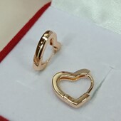 Нежные серьги сердечки. Можно деткам от 5 лет. Позолота 585 пробы 18К.