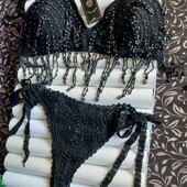 Шикарный новый купальник вязаный хлопок