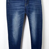 Синие фирменные джинсы с двойным поясом - Encore Jeans оригинал р.m