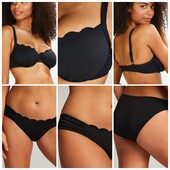 Hunkemoller! Роздільний жіночий купальник із текстурної тканини 80Д, низ М розмір nero! Лот 9