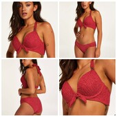 Hunkemoller! Роздільний жіночий купальник 75С пуш-ап, низ S розмір bullfight! Лот 104