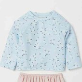 H&M футболка для купания плавания девочке 6-9-12м 68-74-80см