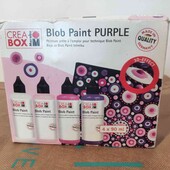 Набір фарб Marabu Creabox Blob paint purple з 3D-ефектом, призначений для техніки "blob painting"