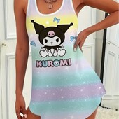 Трикотажная ночная рубашка домашние платье Kuromi