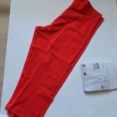 Esmara брендовые трикотажные леггинсы/ капри цвет красный размер S евро 36/38