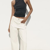 Молочні джинси carrot fit zara