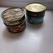 2 банки шпротів ,сардина , паштет