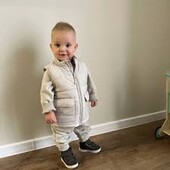 Стильна стегана жилетка на махрі Nutmeg 3-6міс