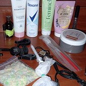 Лот15шт. Дезики rexona, соль для ванн, антисептик, гель для бритья, для умывания, кондиционер для во