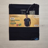 Livergy! Трикотажна чоловіча футболка Л розмір, темно-синя! Лот 14